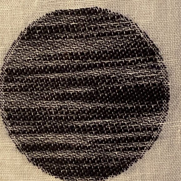 Symple nyc Sz M Linen/Cotton Womens Jacket Button Up 3/4 Sleeve White/Black Dot - Picture 9 of 12